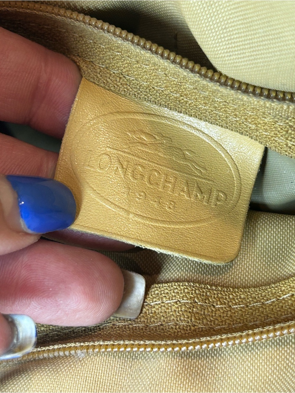 LONGCHAMP Belt Leather Hand Tote Bag Women Yellow /tan Genuine - Picture 16 of 16